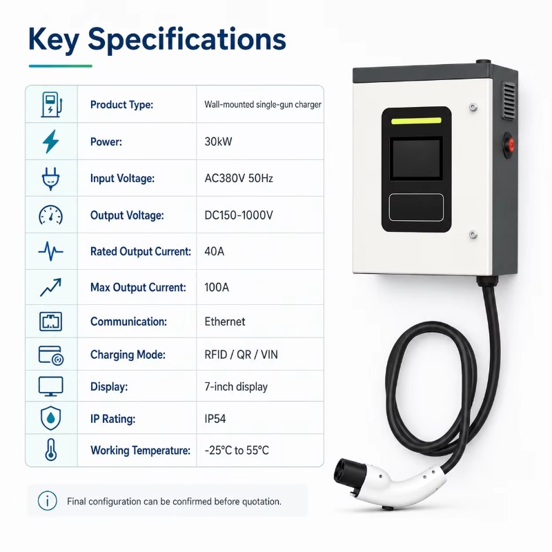 Stazione di ricarica commercia - Dc Fast Charger 30Kw Wallbox Commercial recensione e prezzo